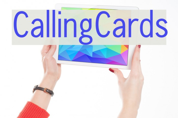 CallingCards Font examples