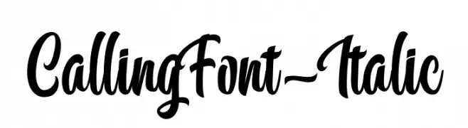 CallingFont-Italic  नि: शुल्क फ़ॉन्ट्स डाउनलोड