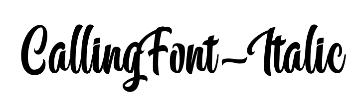 CallingFont-Italic  لخطوط تنزيل
