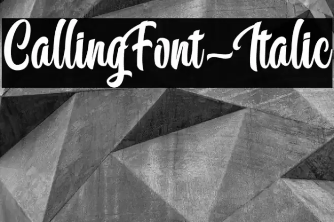 CallingFont-Italic Font examples