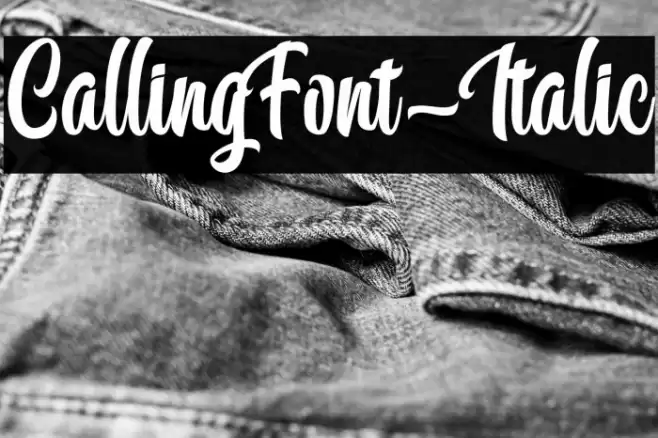 CallingFont-Italic Font examples
