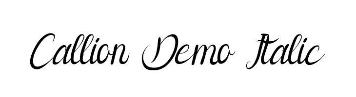 Callion Demo Italic  Fuentes Gratis Descargar