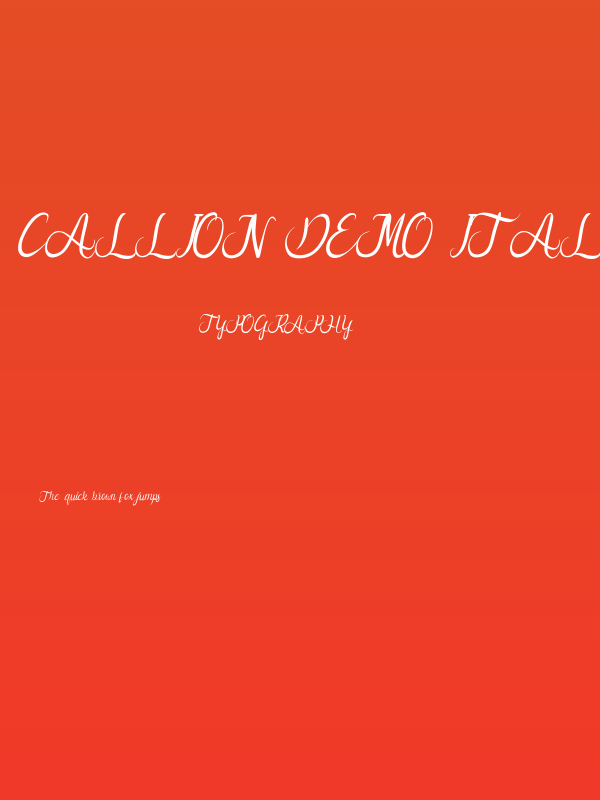 Callion Demo Italic Poster