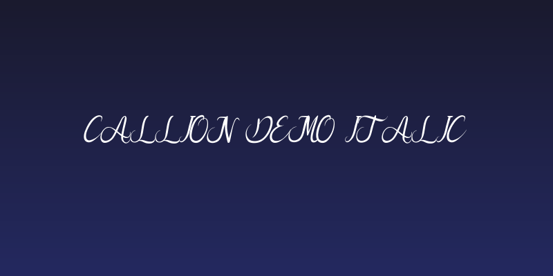 Callion Demo Italic Social Header