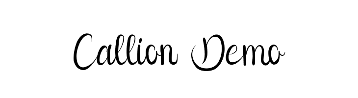 Callion Demo  免费字体下载