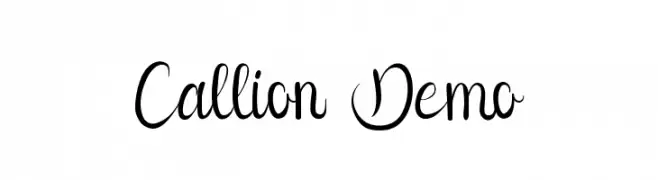 Callion Demo  font caratteri gratis