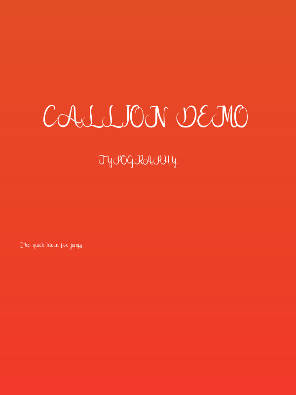 Callion Demo Poster