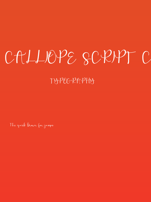 Calliope Script Calliope Script Poster
