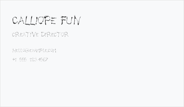 Calliope fun Business Card