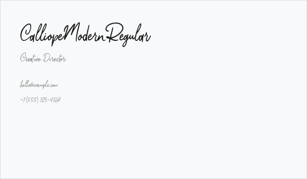 CalliopeModernRegular Business Card