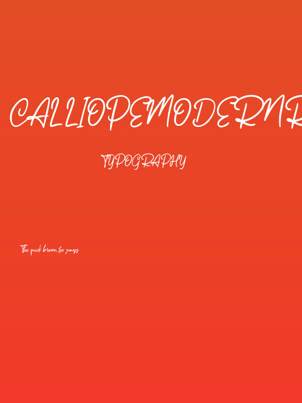 CalliopeModernRegular Poster