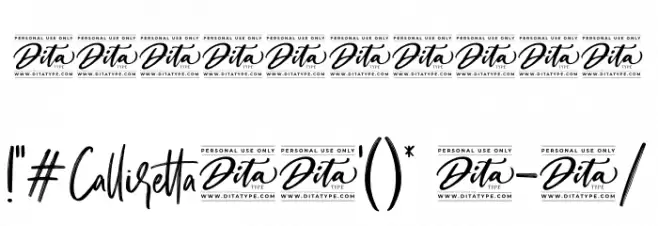 Calliretta Personal Use Font OTHER CHARS