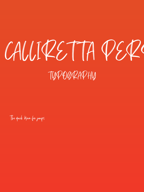 Calliretta Personal Use Poster