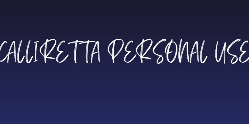 Calliretta Personal Use Social Header