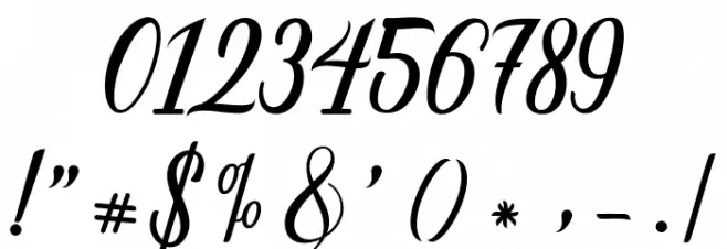 CallisaScript Font OTHER CHARS