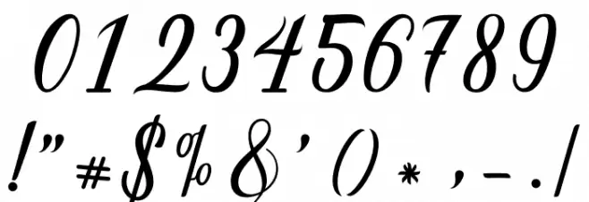 CallisaScript Font OTHER CHARS