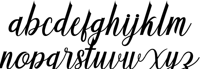 CallisaScript Font LOWERCASE