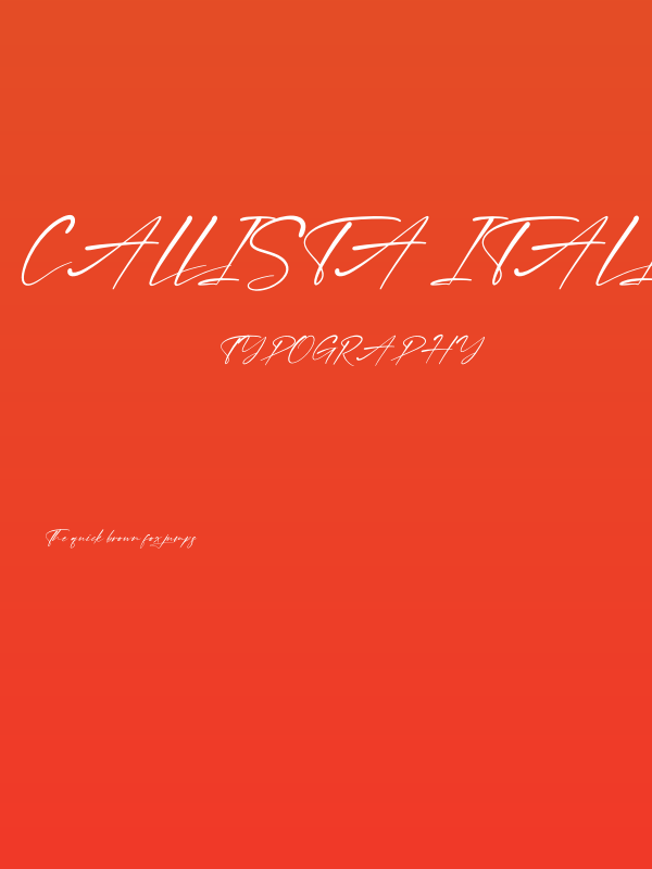 Callista Italic Poster