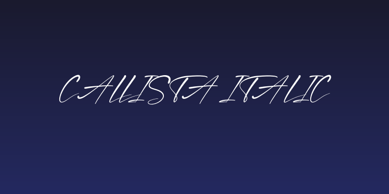 Callista Italic Social Header