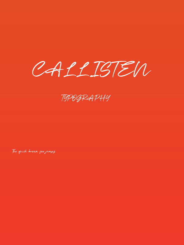 Callisten Poster