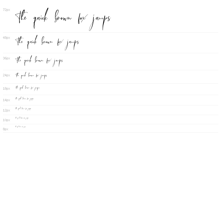 CallisteraScriptFree-Regular Waterfall