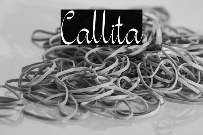 Callita Font examples
