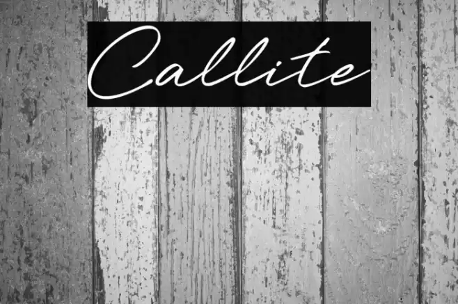 Callite Caratteri examples