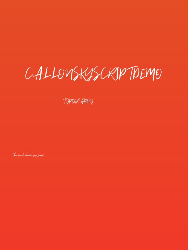CallonskyScriptDEMO Poster