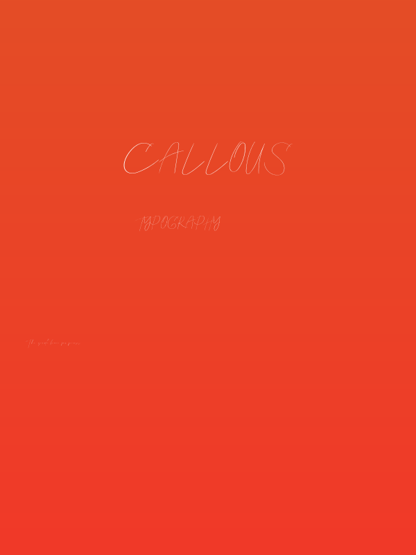 Callous Poster