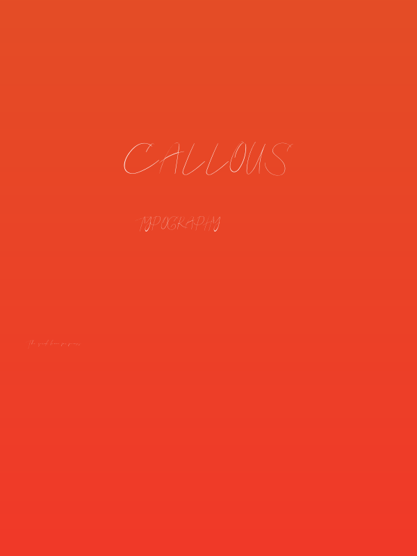 Callous Poster