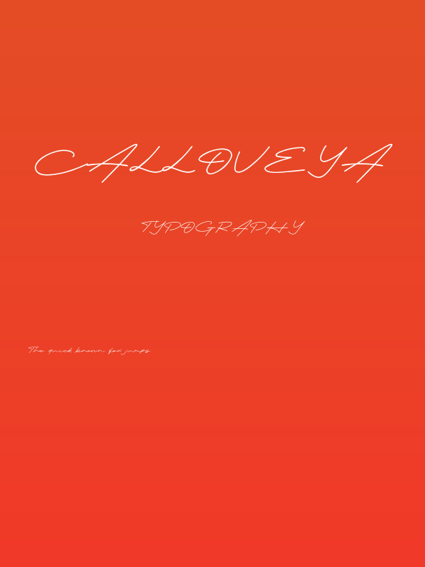 Calloveya Poster