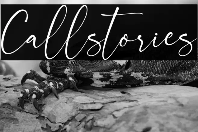Callstories Font examples