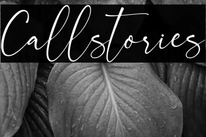 Callstories Font examples