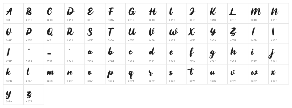 Callways Free Regular Character Map