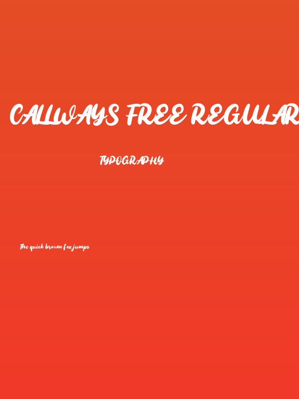 Callways Free Regular Poster