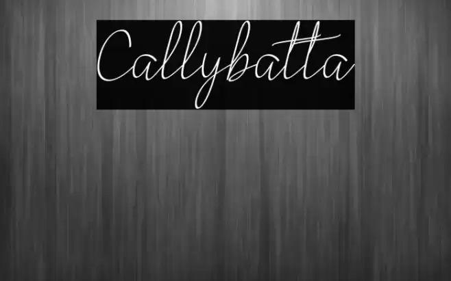 Callybatta Font examples
