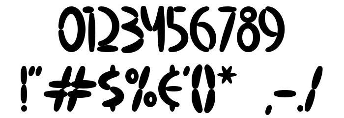 Calm Avocado Dash Font OTHER CHARS