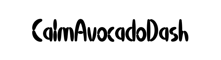 Calm Avocado Dash  font caratteri gratis