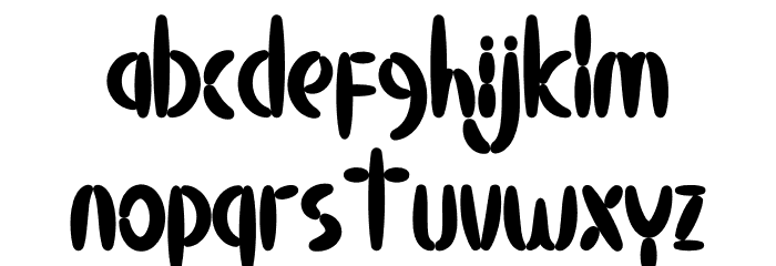 Calm Avocado Dash Font LOWERCASE