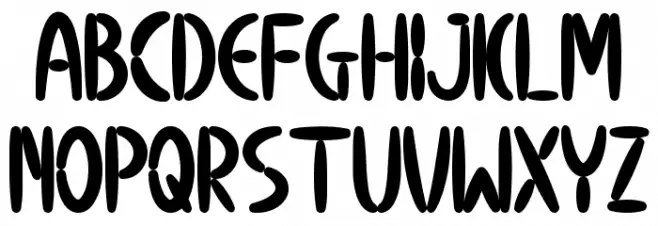 Calm Avocado Dash Schriftart Groß