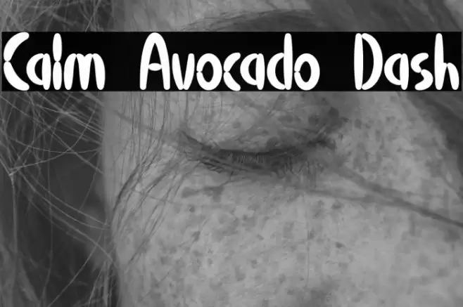 Calm Avocado Dash Font examples