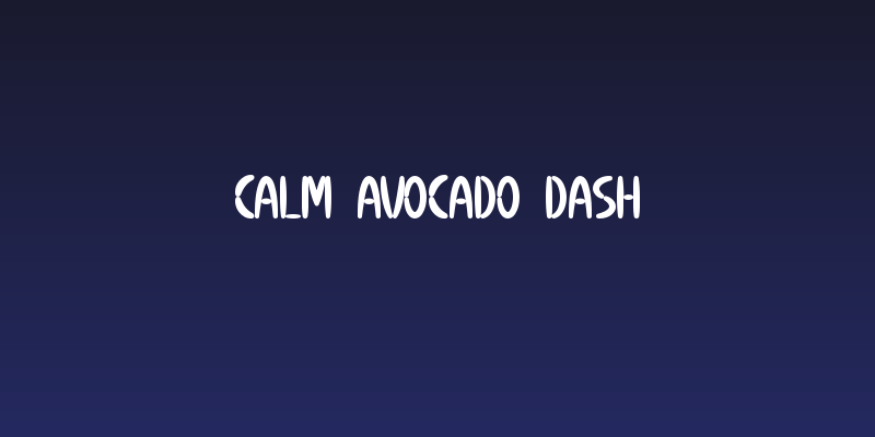 Calm Avocado Dash Social Header
