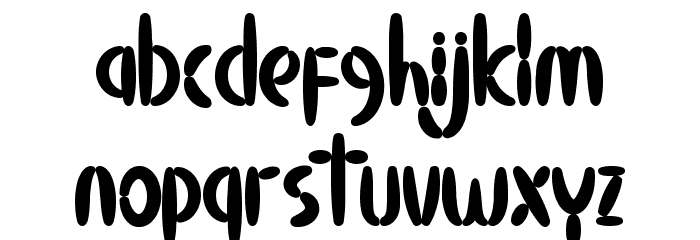 Calm Avocado Dash Font LOWERCASE
