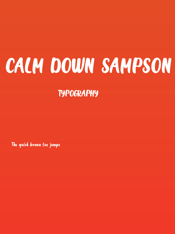 Calm Down Sampson Poster