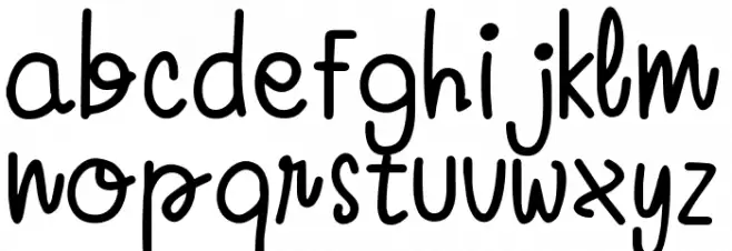 Calm Down Font LOWERCASE