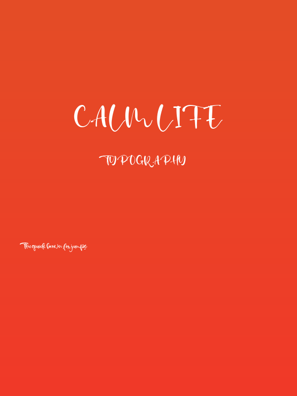Calm Life Poster