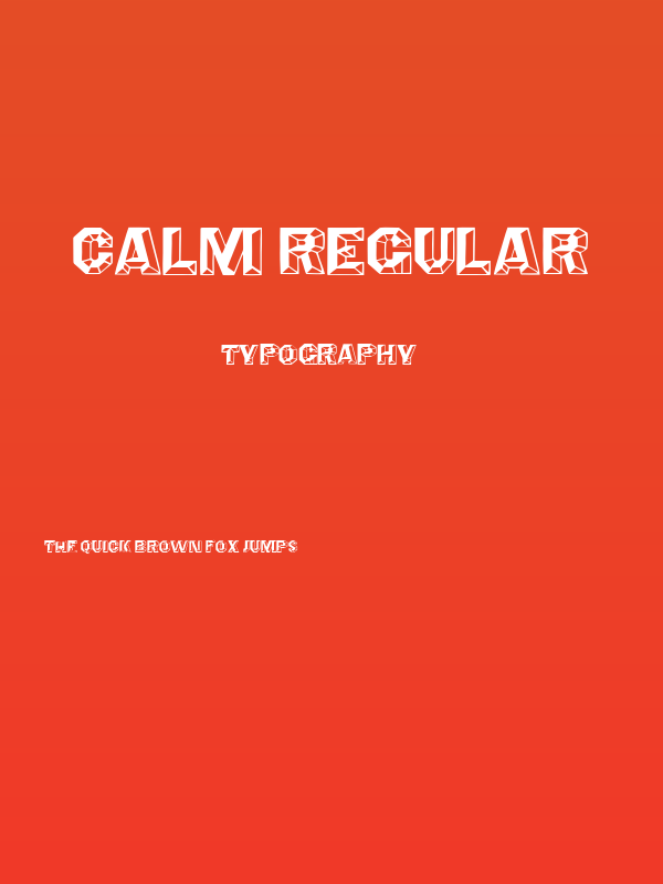 Calm Regular Poster