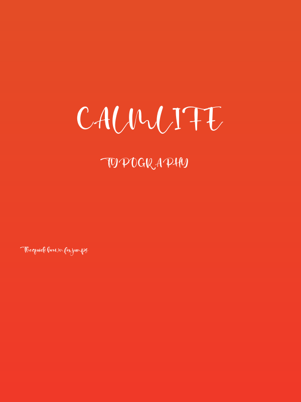 CalmLife Poster
