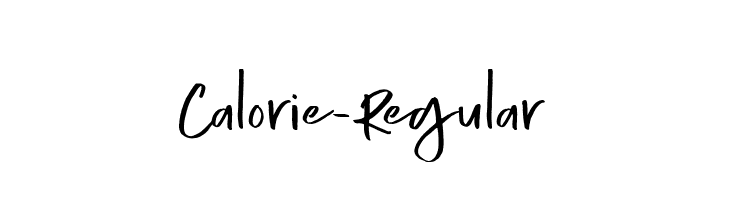 Calorie-Regular  font caratteri gratis