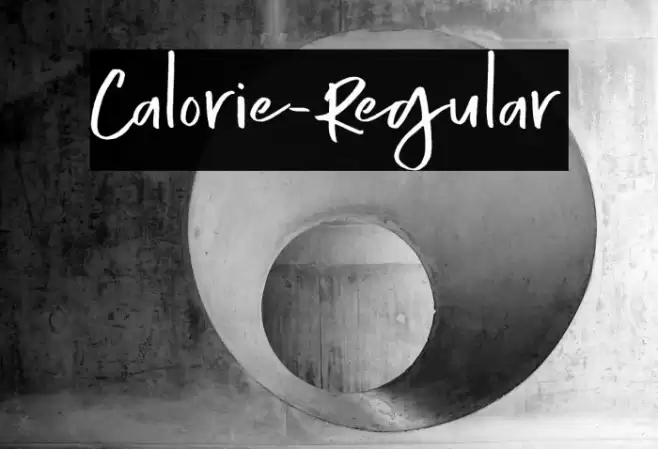 Calorie-Regular Font examples